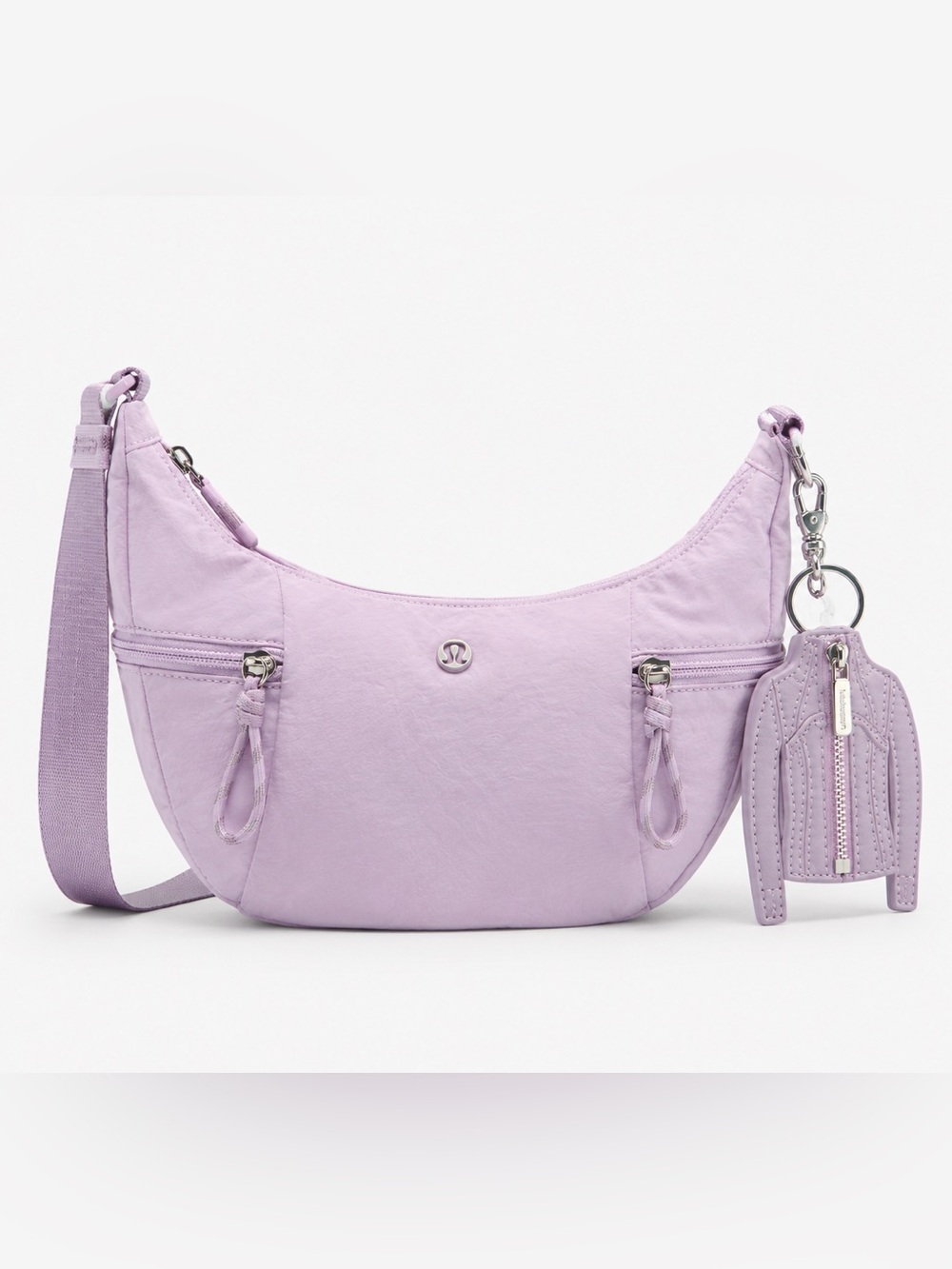 Lululemon Small Slouchy Sling Bag 3L – Lilac Play + Jacket Charm 💜👜